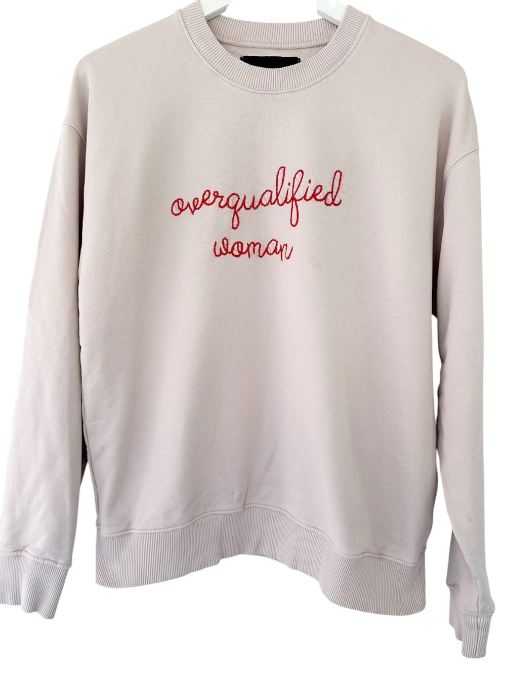 Lingua Franca • “Overqualified Woman” Crewneck Sweatshirt